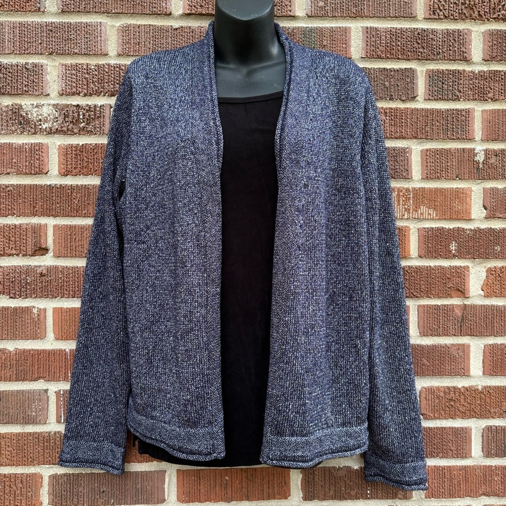 Talbots Blue Open-Front Cardigan